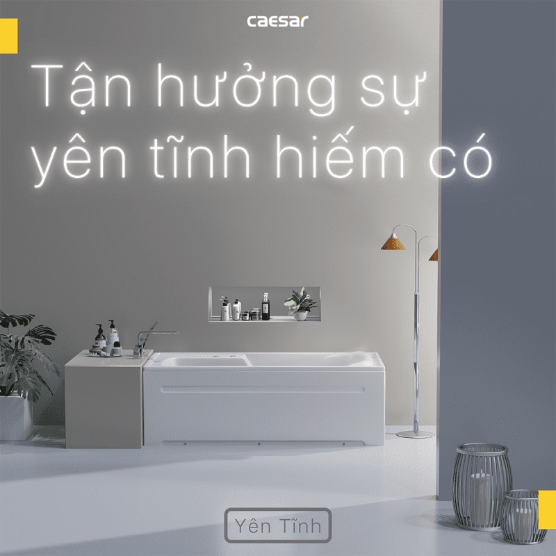 Bồn tắm chân yếm 1m6 massage Caesar MT0460L(R) - 5