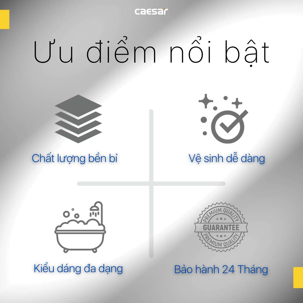 Bồn tắm xây 1m7 Caesar AT0870 - 3