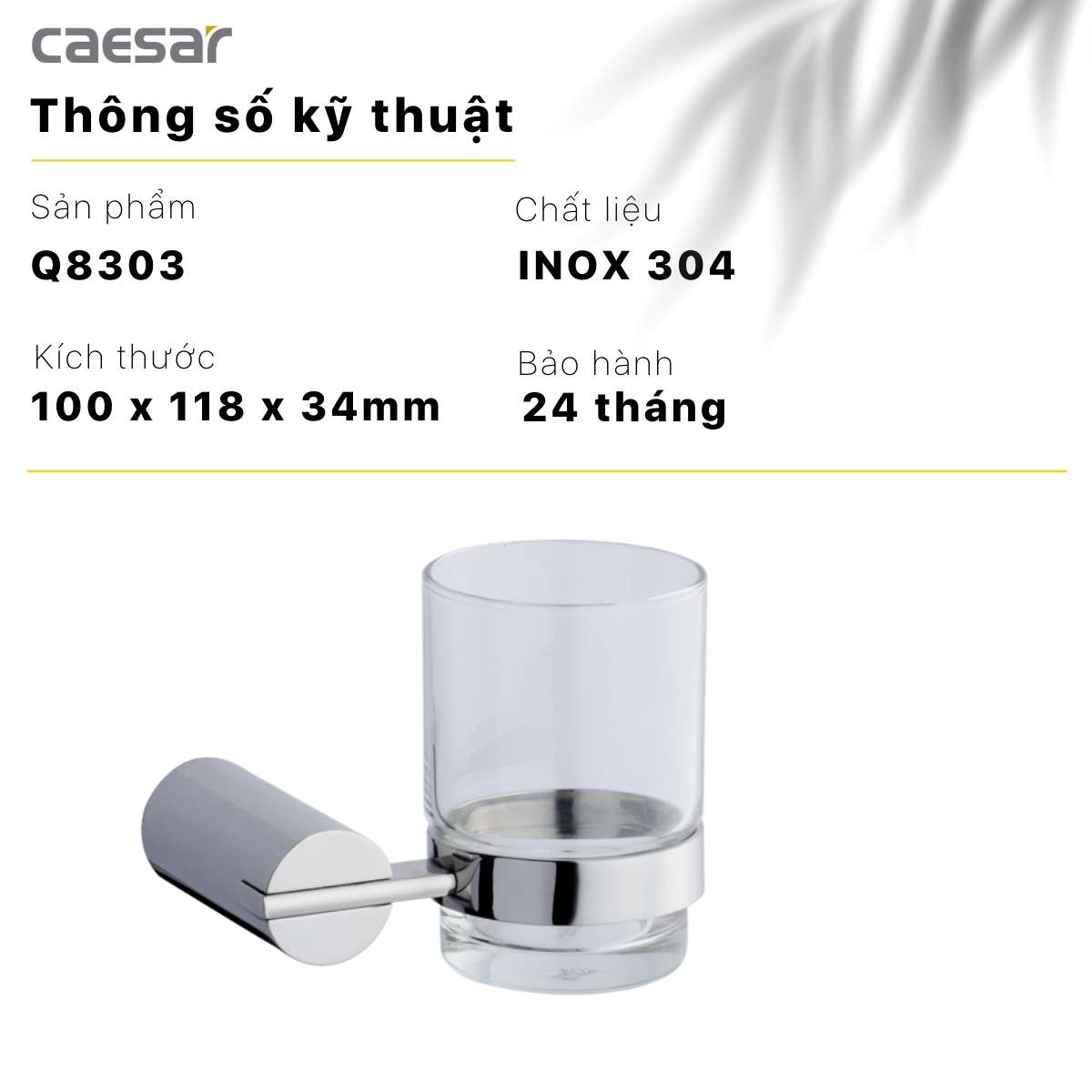Kệ để bàn chải răng Caesar Q8303 - 14