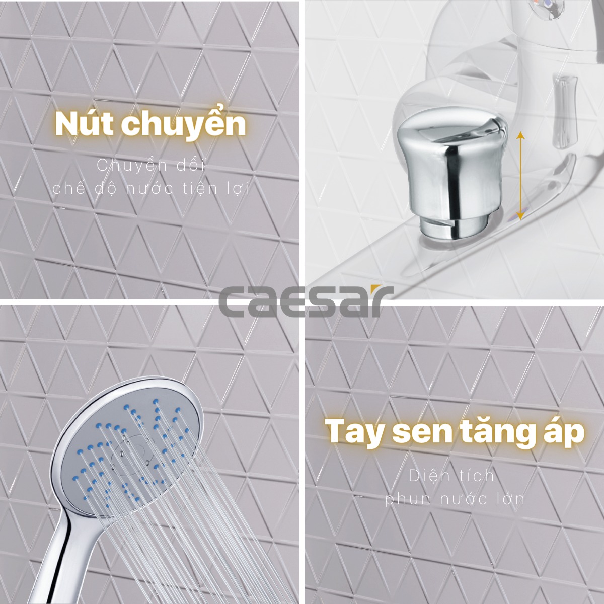 Bộ vòi sen tắm nóng lạnh Caesar S360C - 15