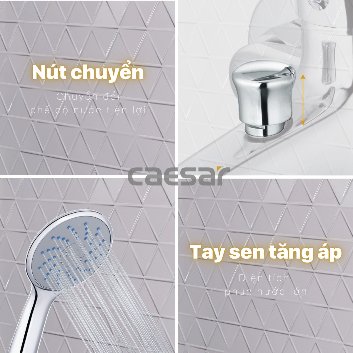 Bộ vòi sen tắm nóng lạnh Caesar S333C - 17