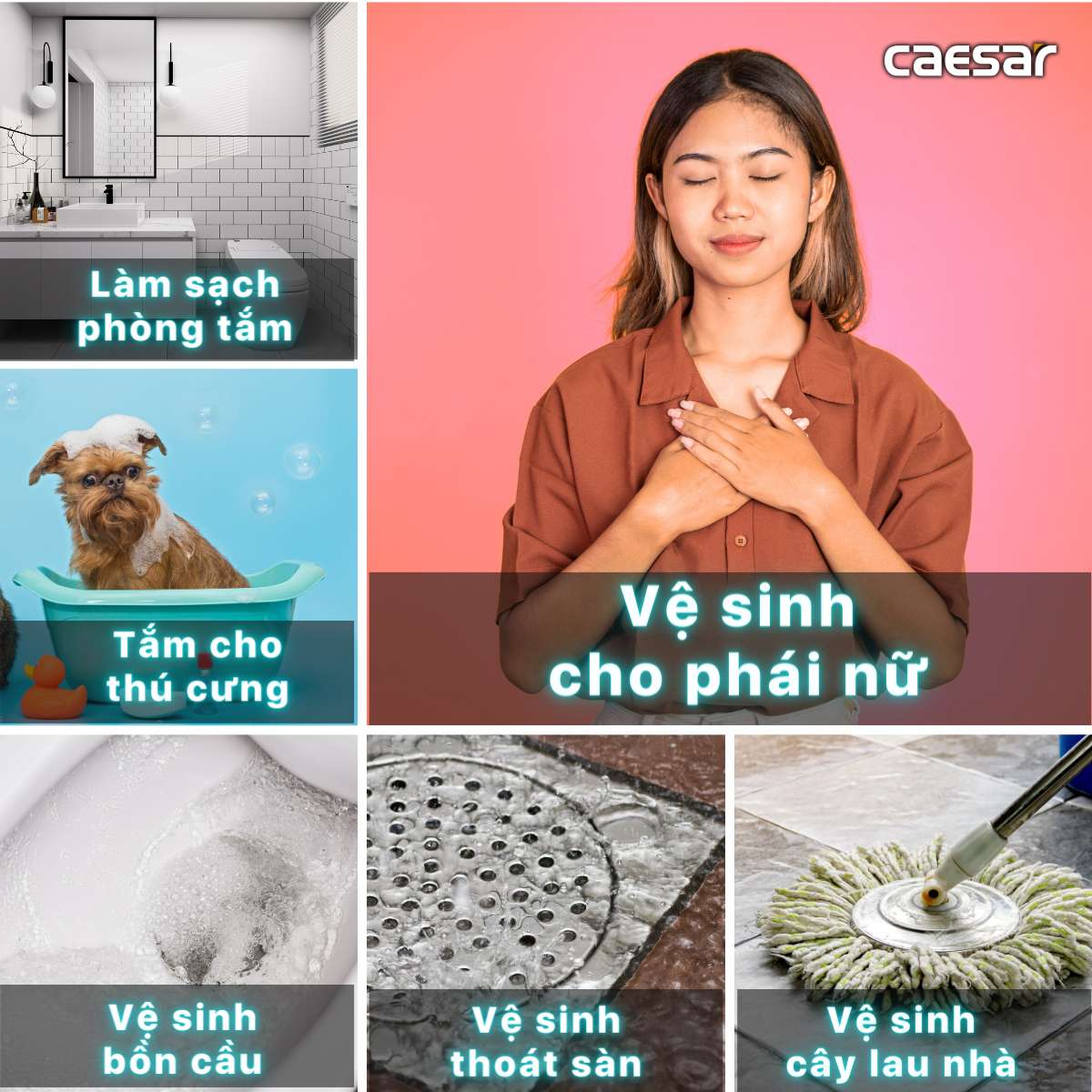Vòi xịt vệ sinh Caesar BS310CW - 7