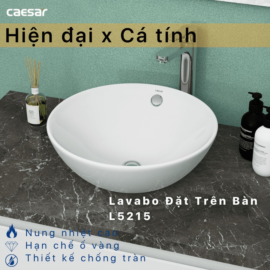 Chậu lavabo đặt bàn Caesar L5215 - 8