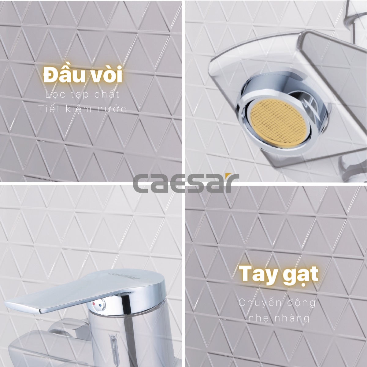 Bộ vòi sen tắm nóng lạnh Caesar S403C - 17