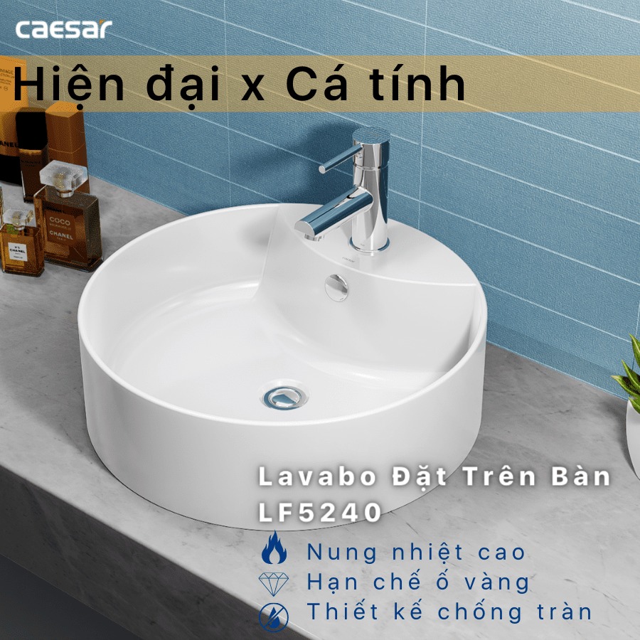 Chậu lavabo đặt bàn Caesar LF5240 - 8