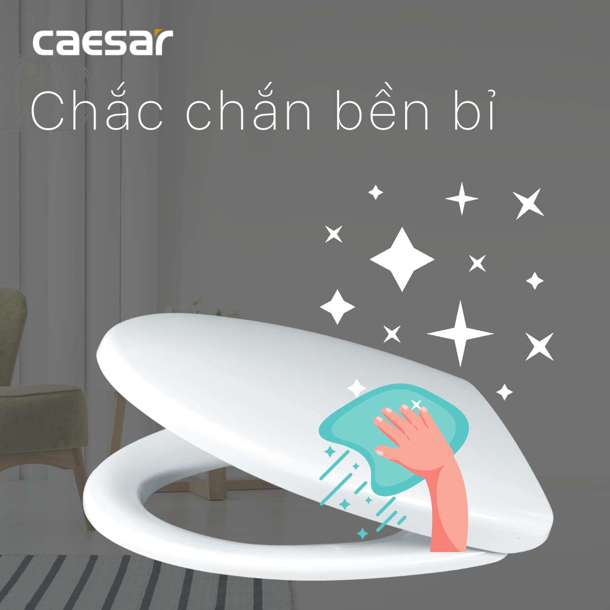 Nắp bồn cầu đóng êm Caesar M232 - 16