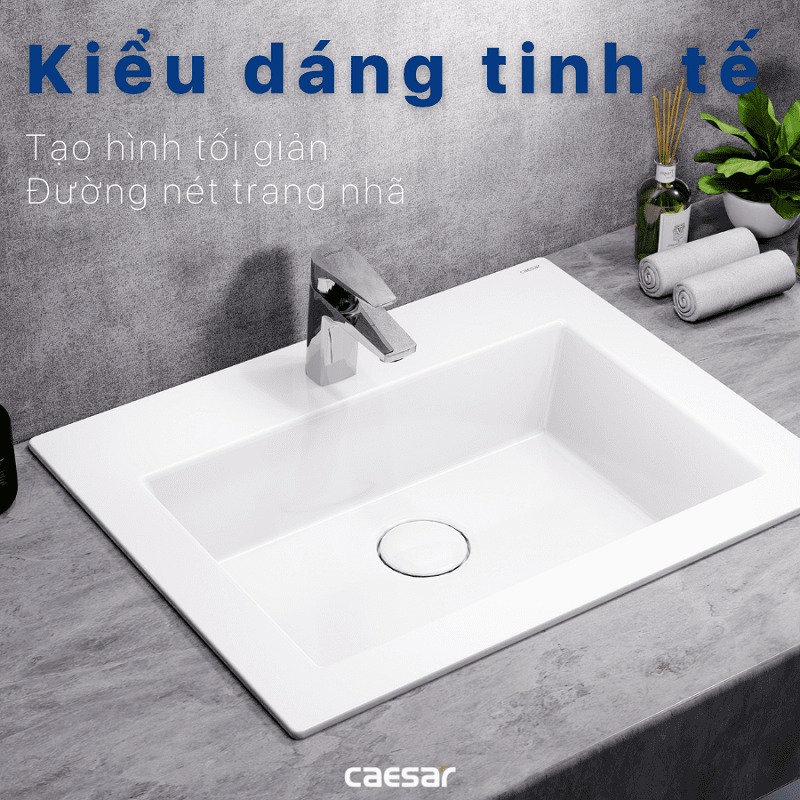 Chậu lavabo dương vành Caesar LF5017 - 10