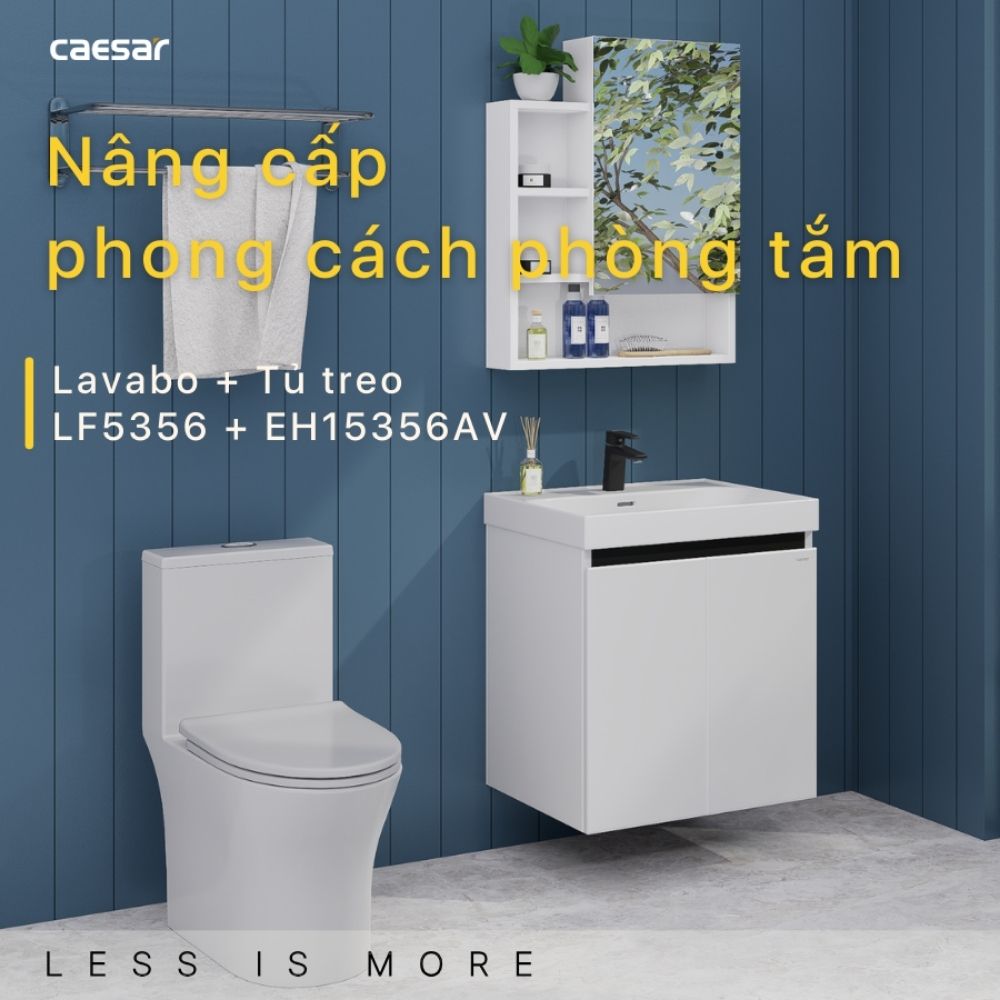 Bộ tủ lavabo Caesar LF5356+EH15356AV - 4