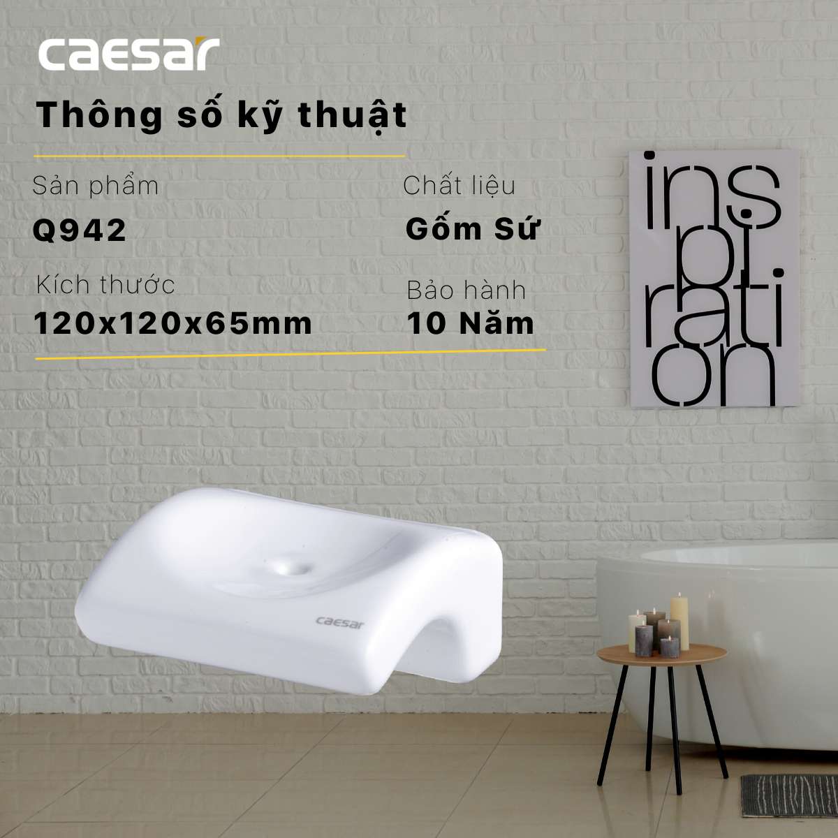 Kệ xà phòng sứ Caesar Q942 - 13