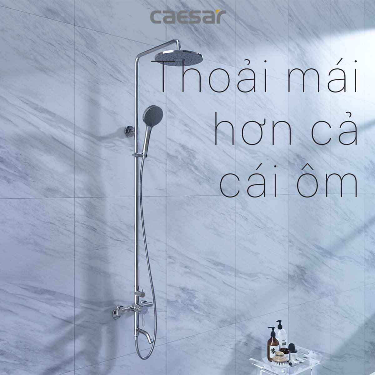 Bộ sen tắm cây nóng lạnh Caesar S1028S - 6
