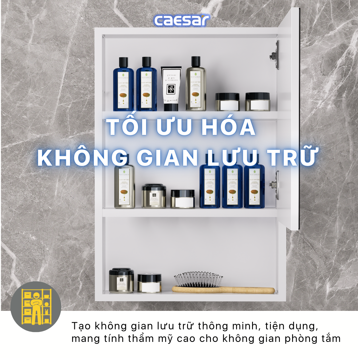 Tủ gương Caesar EM0145V - 13