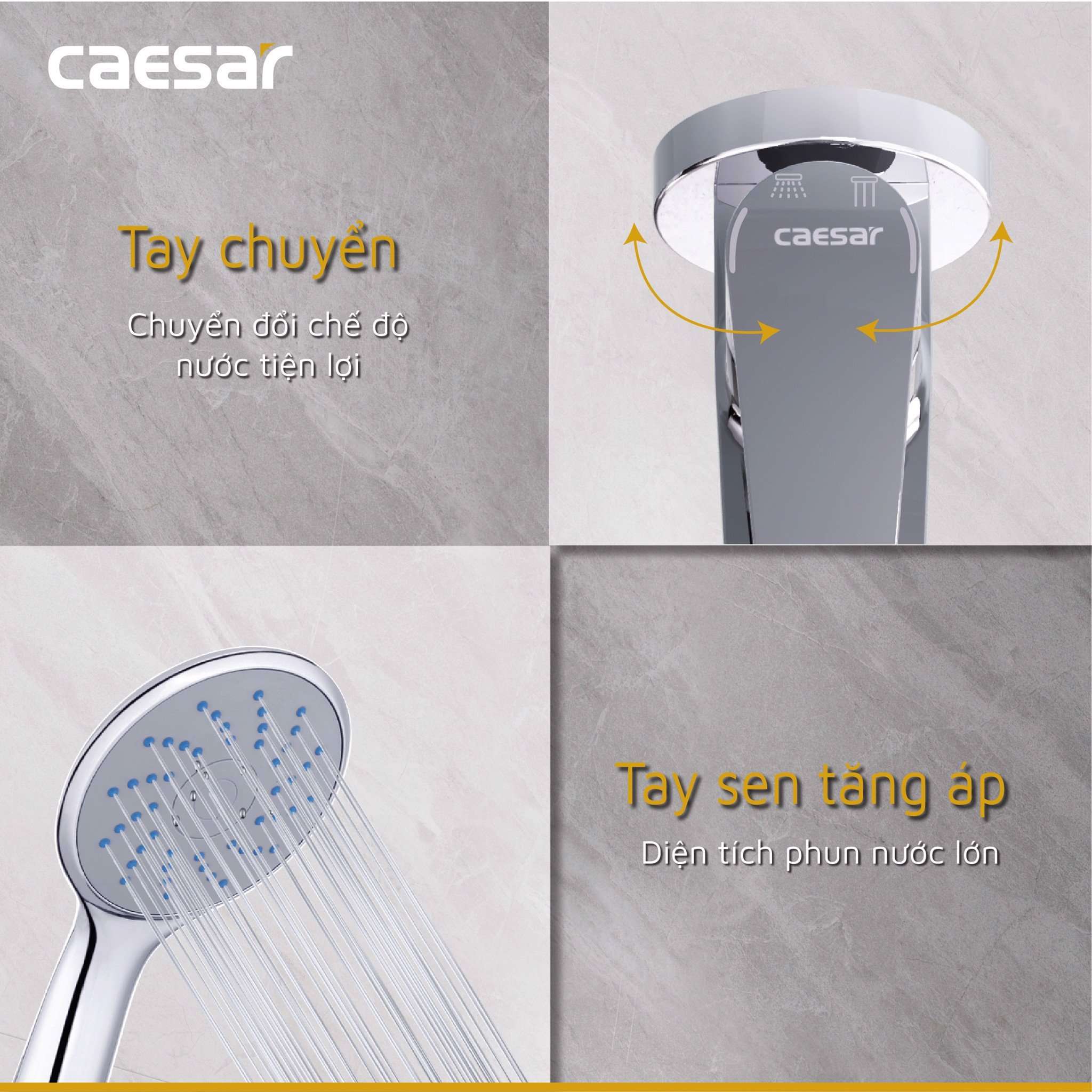 Bộ vòi sen tắm lạnh Caesar S063C (Tay sen tắm xi) - 20