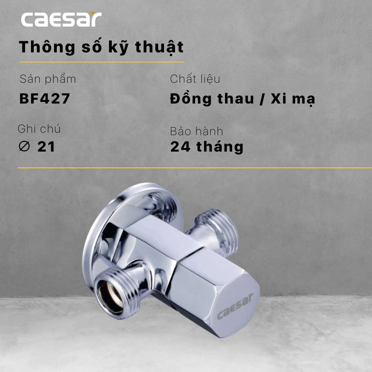 Van khoá chữ T Caesar BF427 - 8