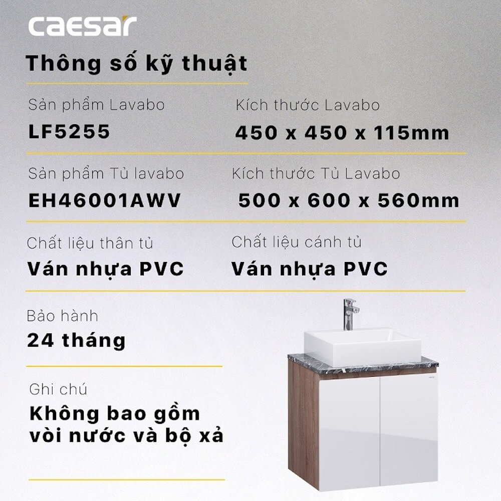 Tủ lavabo Caesar EH46001AWV - 12