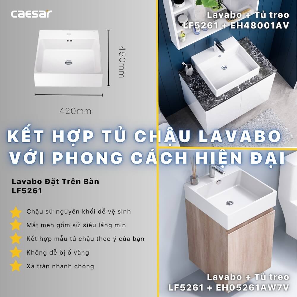 Tủ lavabo Caesar EH05261AW7V - 10