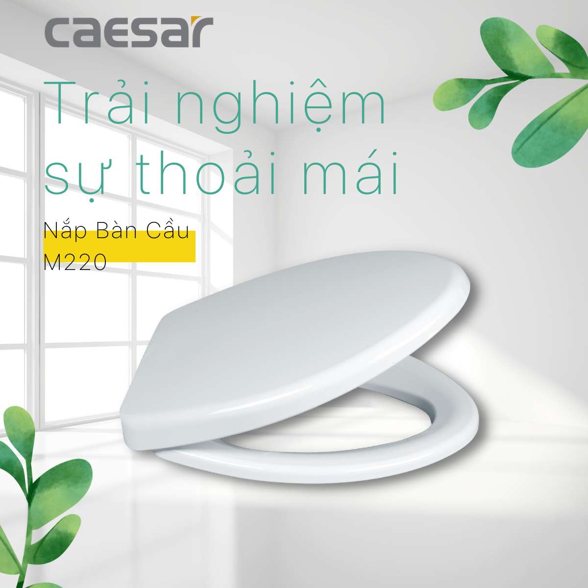Nắp bồn cầu thường Caesar M220 - 2