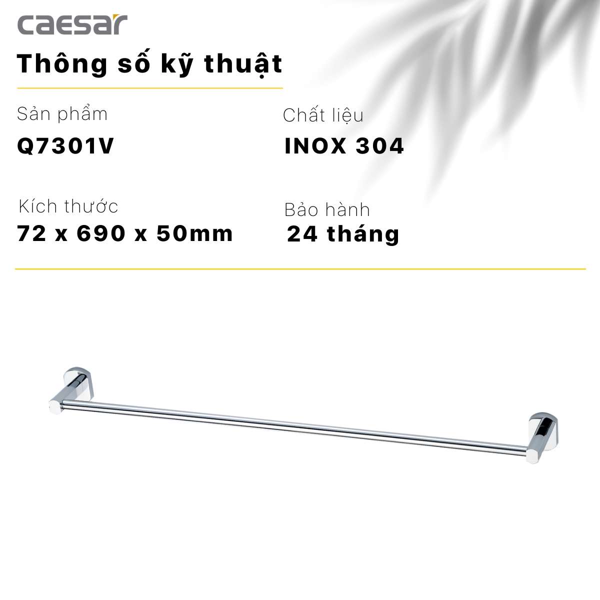 Thanh treo khăn Caesar Q7301V - 13