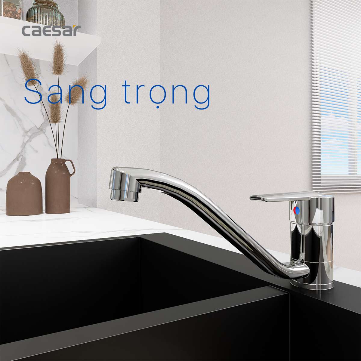 Vòi bếp nóng lạnh Caesar K375C - 24