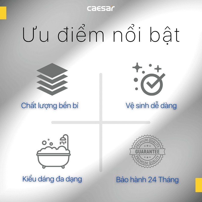 Bồn tắm chân yếm 1m7 Caesar AT0370L(R) - 4