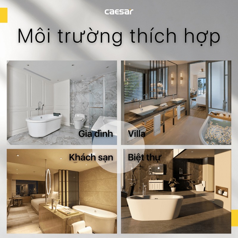 Bồn tắm xây 1m6 Caesar AT0460 - 5