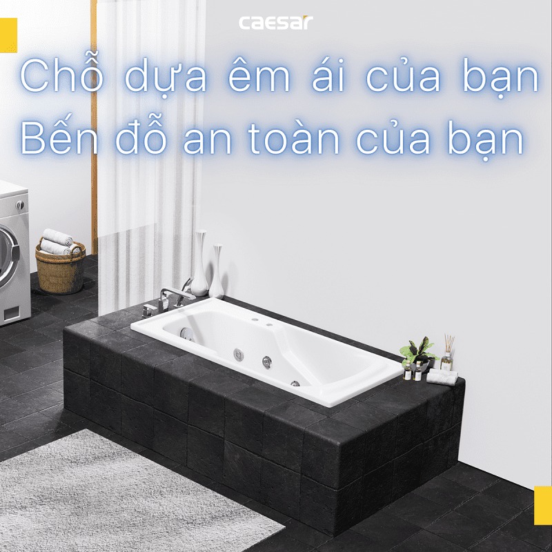 Bồn tắm xây 1m6 massage Caesar MT0460 - 7