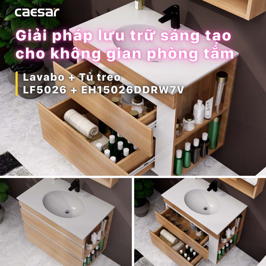 Tủ lavabo Caesar EH15026DDRW7V - 11