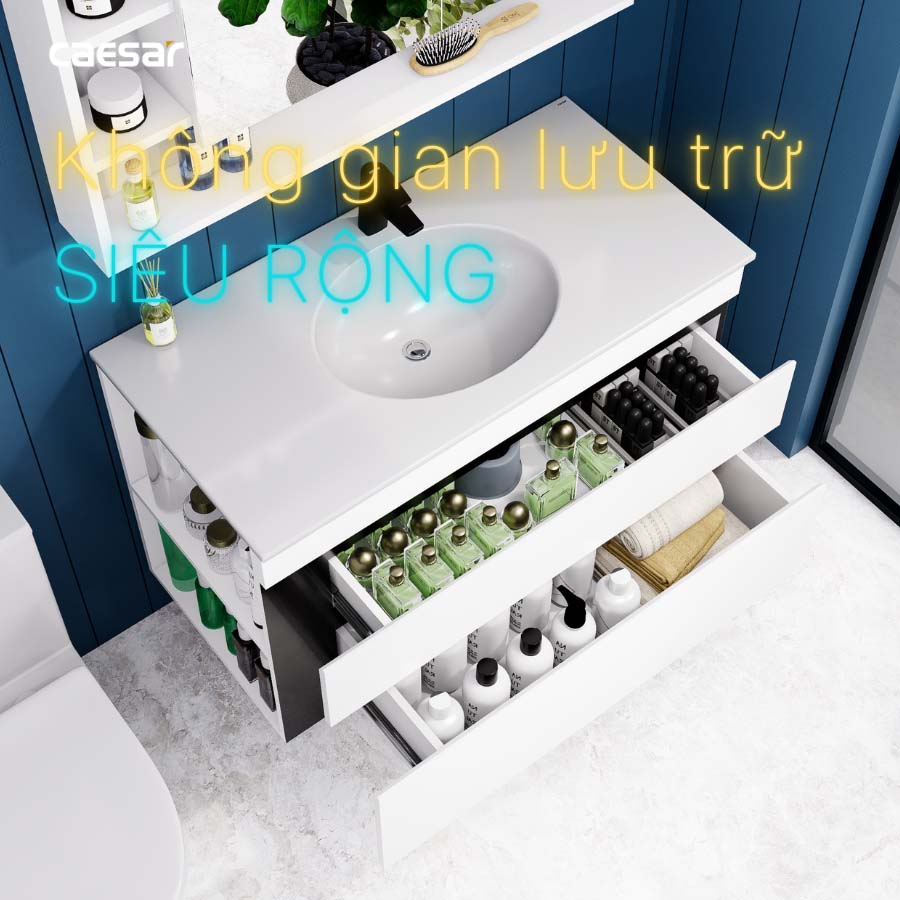 Bộ tủ lavabo Caesar LF5028+EH15028DDLV - 9