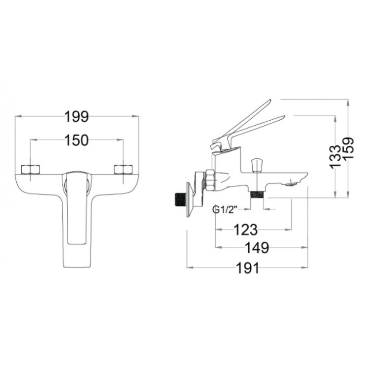 Bộ vòi sen tắm nóng lạnh Caesar S823C