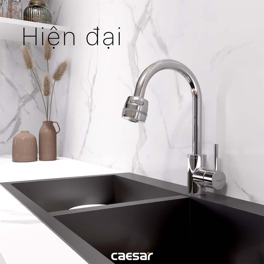 Vòi bếp nóng lạnh Caesar K695CV - 8