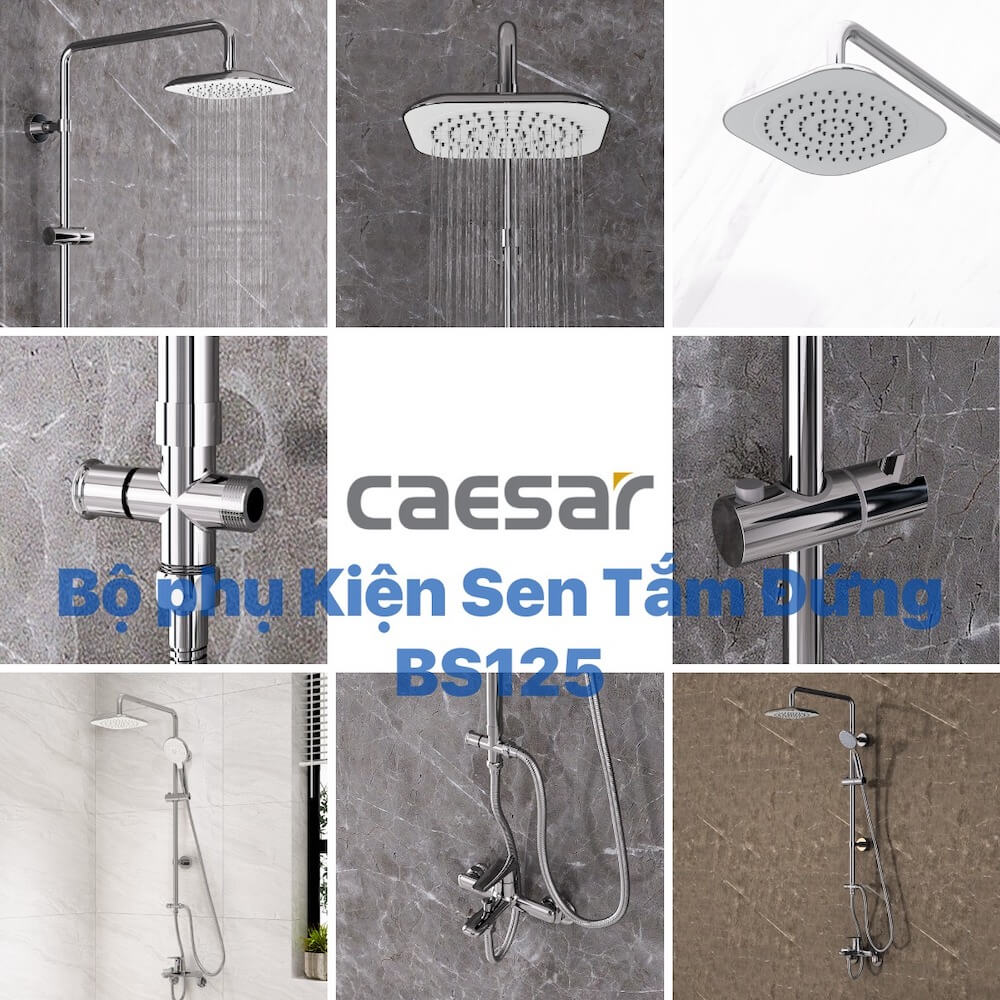 Bộ sen cây tắm đứng nóng lạnh Caesar BS125+S173C - 21
