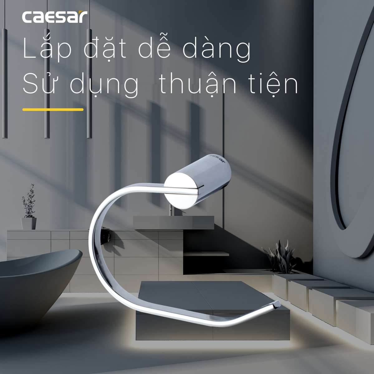 Vòng treo khăn Caesar Q8305 - 8