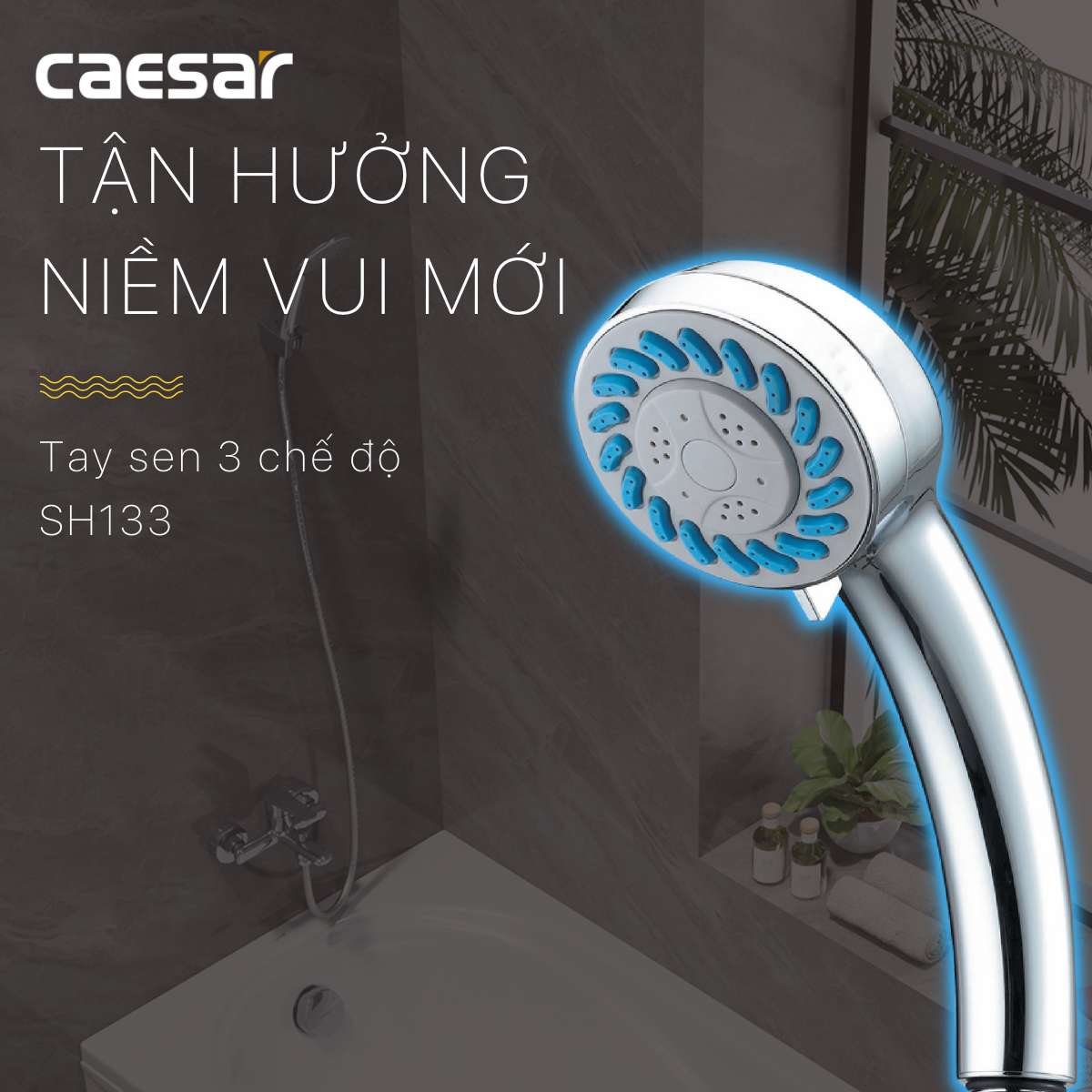 Tay sen tắm 3 chế độ Caesar SH133 - 2