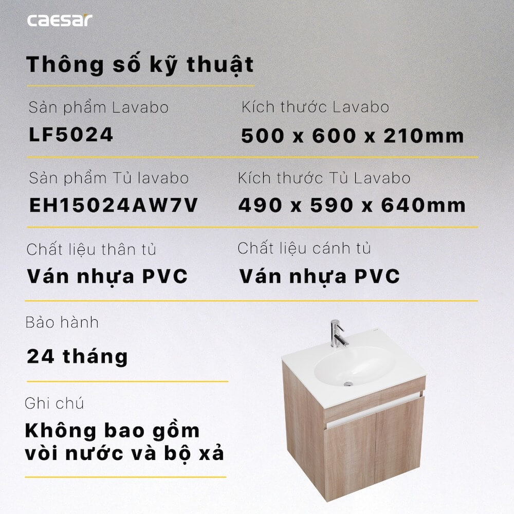 Tủ lavabo Caesar EH15024AW7V - 15