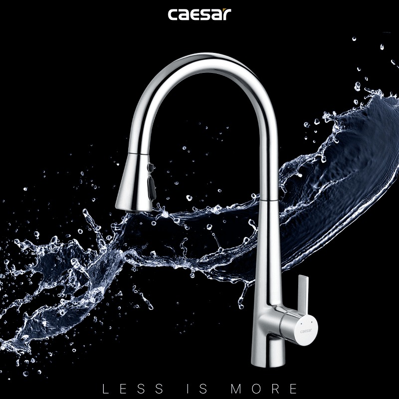 Vòi bếp dây rút nóng lạnh Caesar K905C - 30