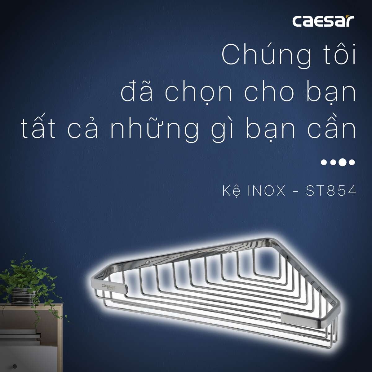 Kệ góc inox Caesar ST854 - 8