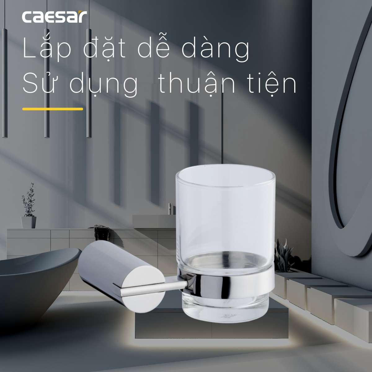 Kệ để bàn chải răng Caesar Q8303 - 12