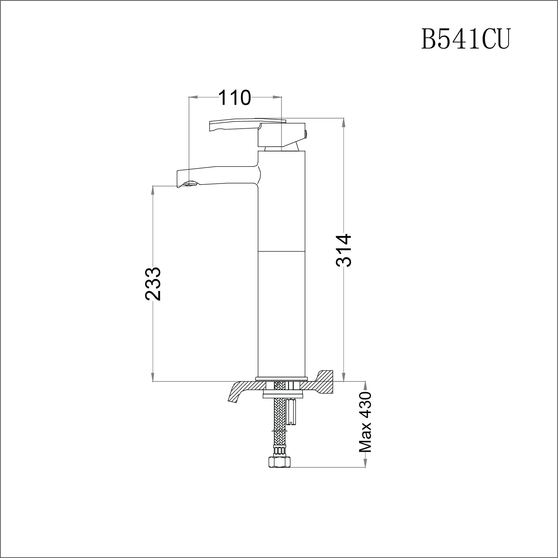 Vòi chậu lavabo nóng lạnh Caesar B541CU - 3
