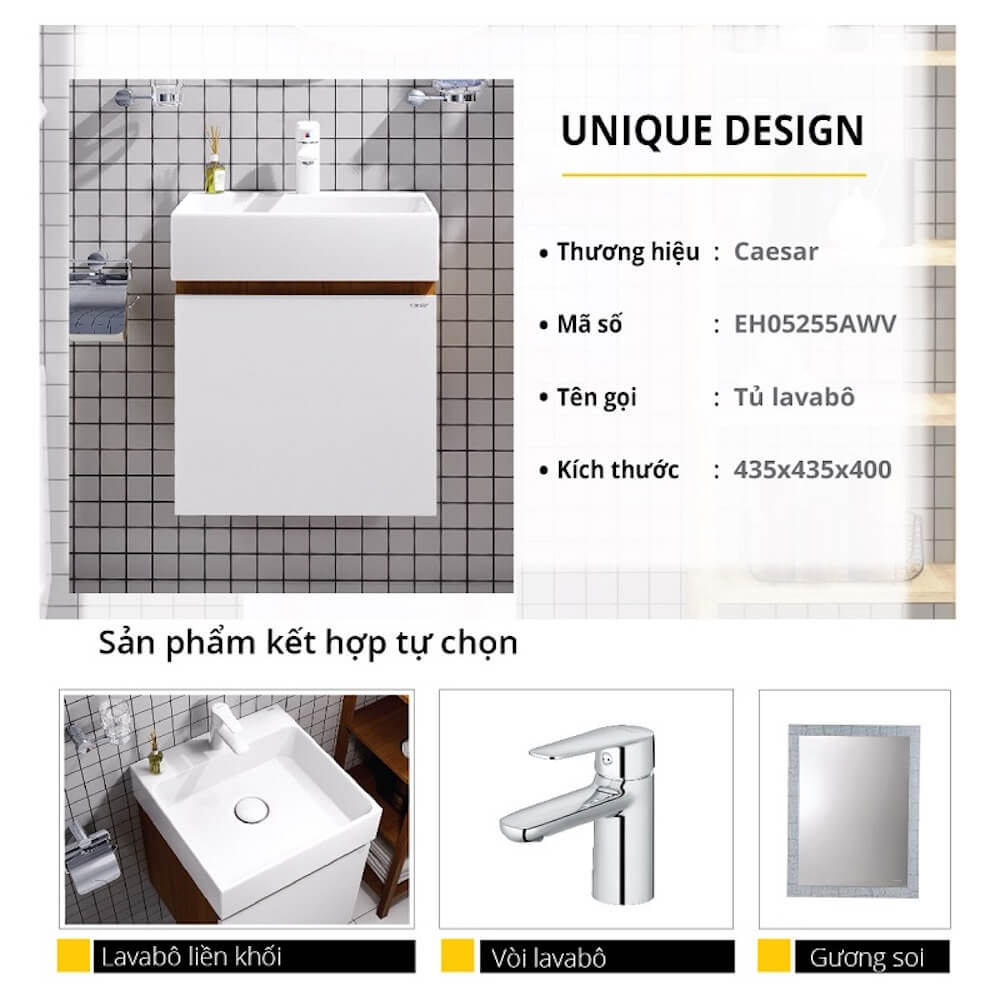 Tủ lavabo Caesar EH05255AWV - 10