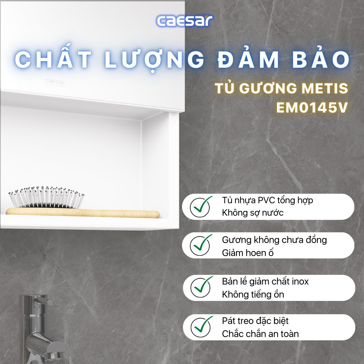 Tủ gương Caesar EM0145V - 9