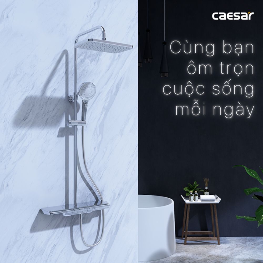 Sen cây tắm đứng ổn nhiệt Caesar S658C - 9