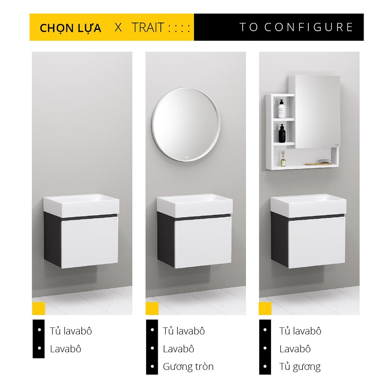 Bộ tủ lavabo Caesar LF5259+EH05259ATGV - 3