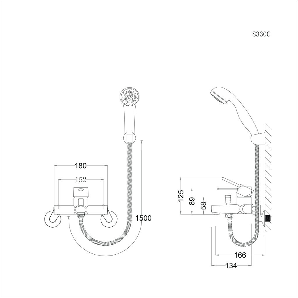 Bộ vòi sen tắm nóng lạnh Caesar S333C - 20