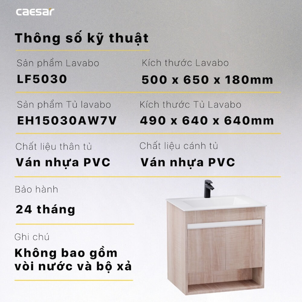 Tủ lavabo Caesar EH15030AW7V - 14