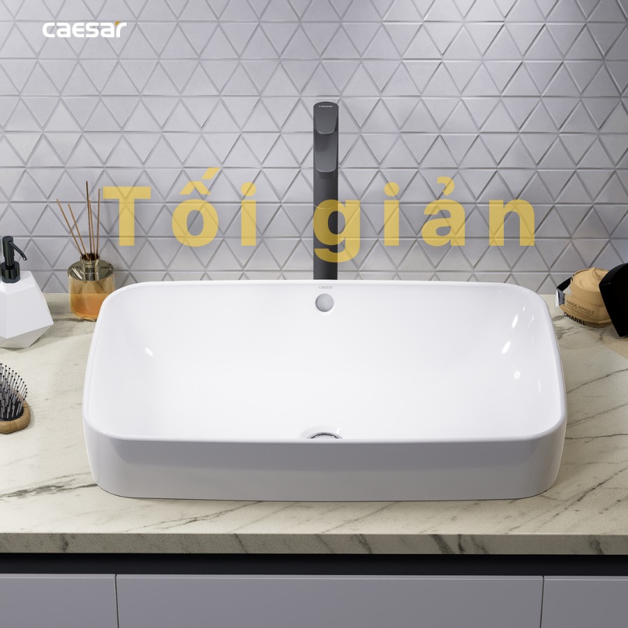 Chậu rửa lavabo đặt bàn Caesar L5262 - 18