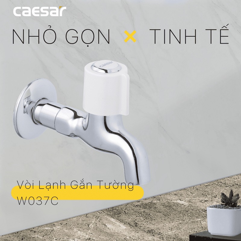 Vòi nước lạnh gắn tường Caesar W037C - 3
