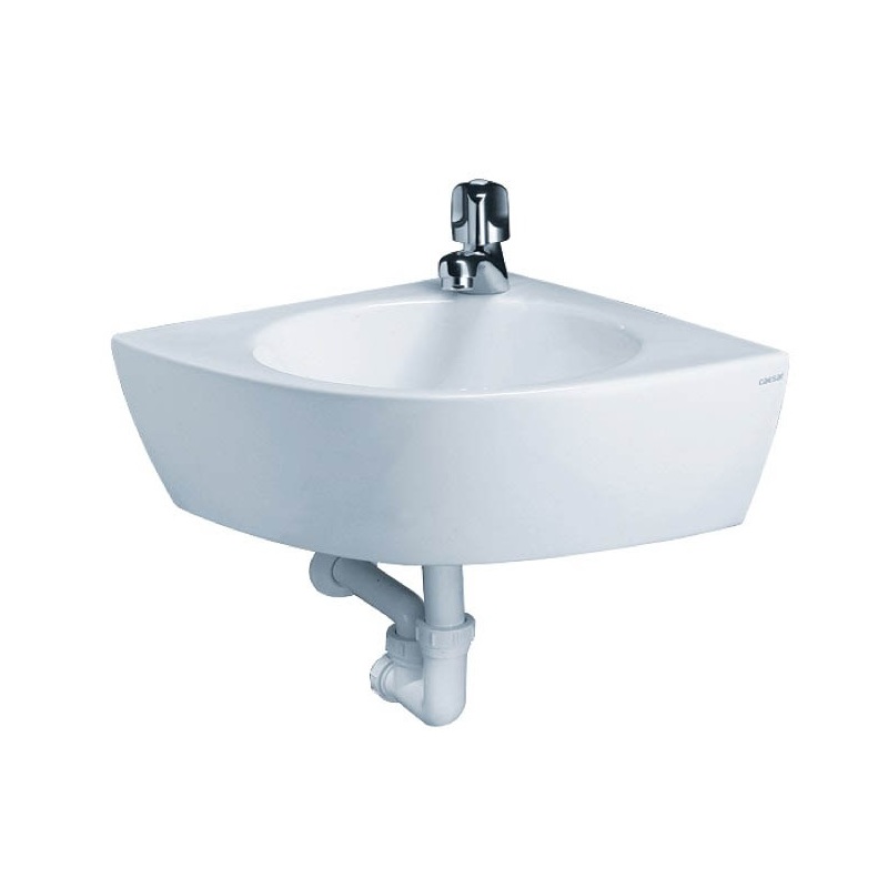 Chậu rửa lavabo treo tường đặt góc Caesar L2014