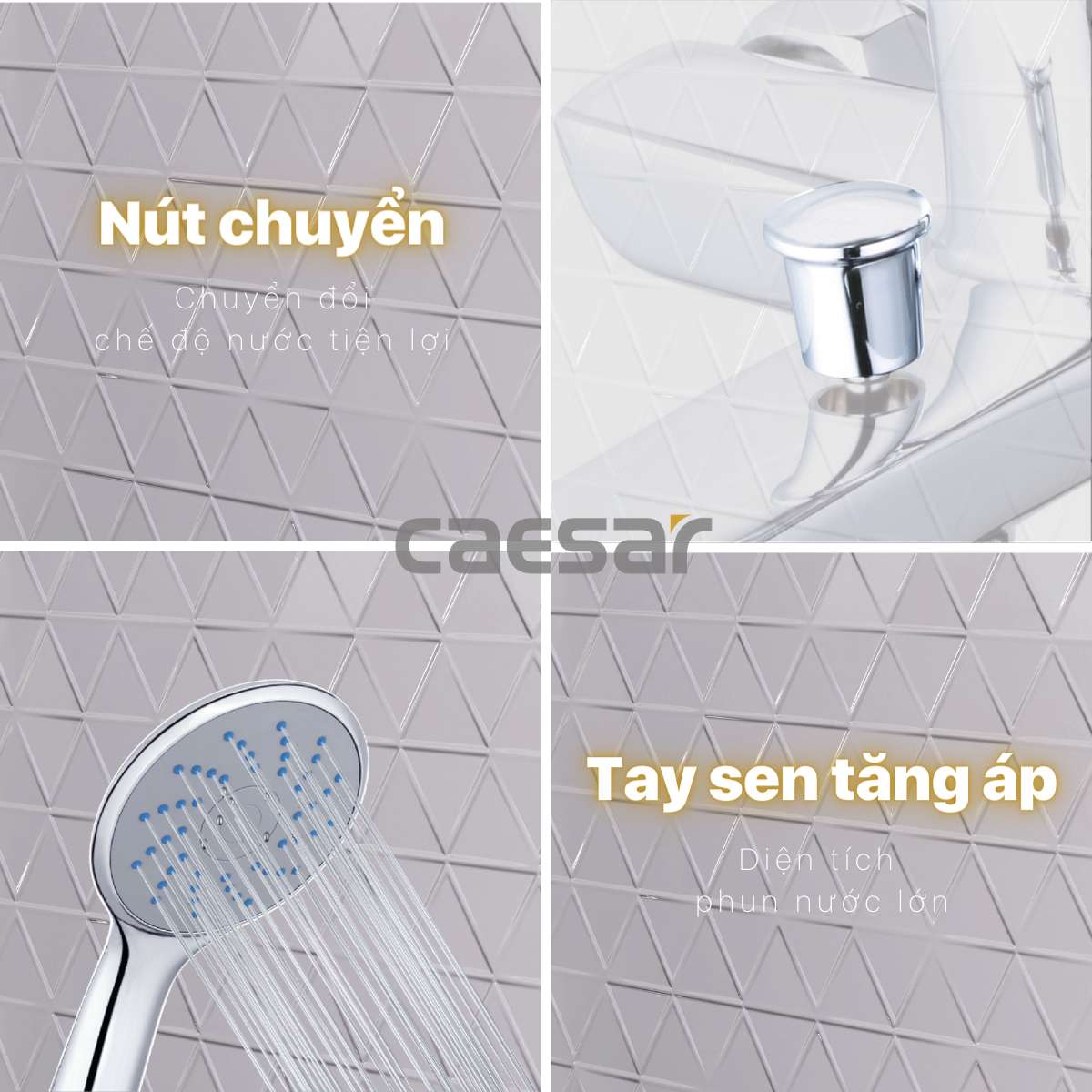 Bộ vòi sen tắm nóng lạnh Caesar S203C - 16