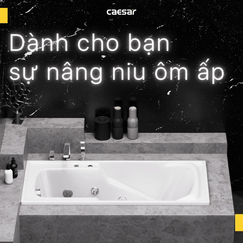 Bồn tắm xây 1m6 massage Caesar MT0460 - 8