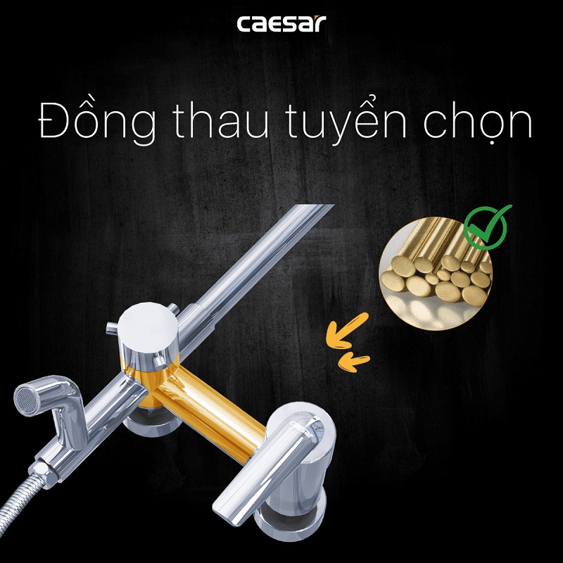 Bộ vòi sen tắm nóng lạnh Caesar S378C - 14