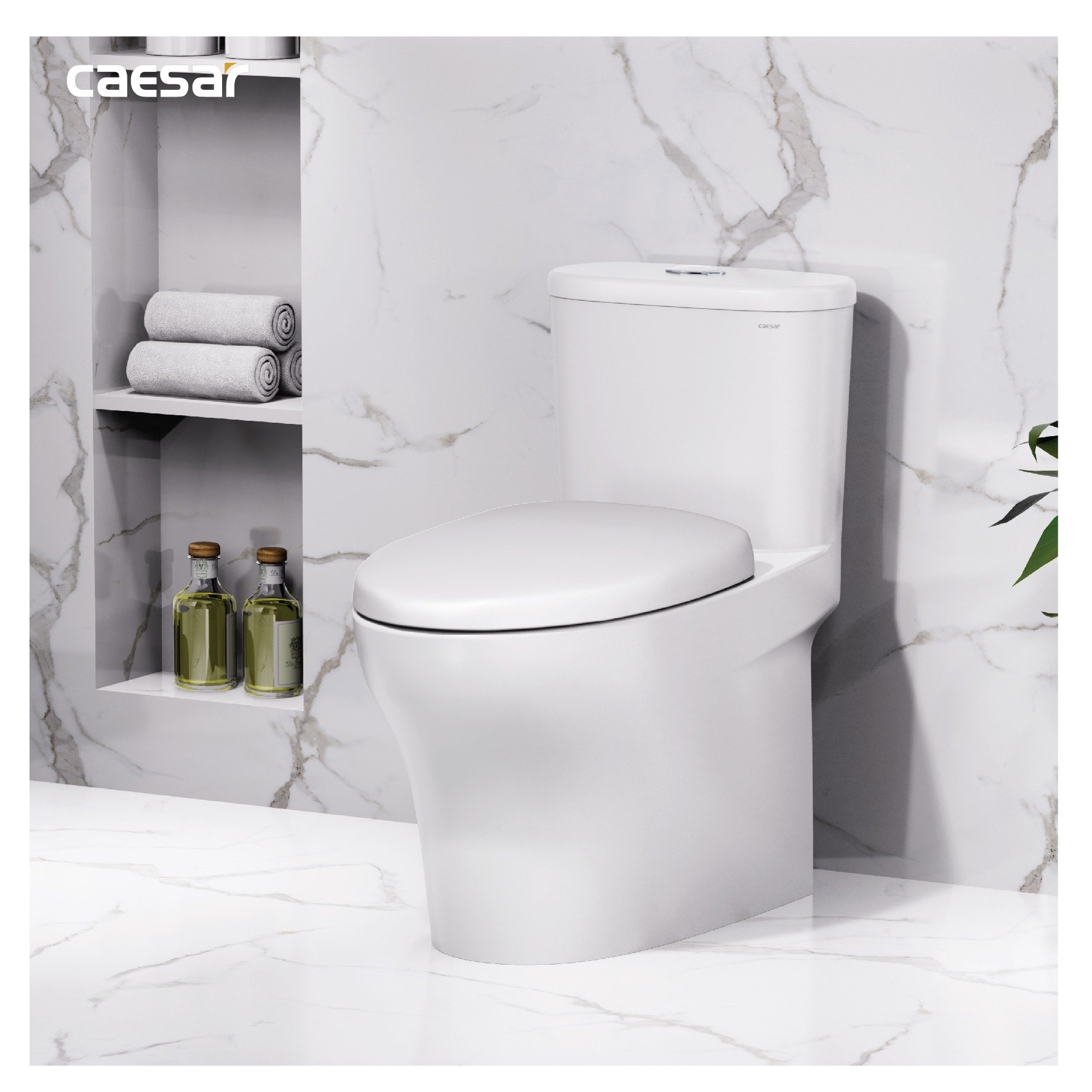 Bồn cầu 1 khối nắp êm Caesar C1394 (CD1394) - 20